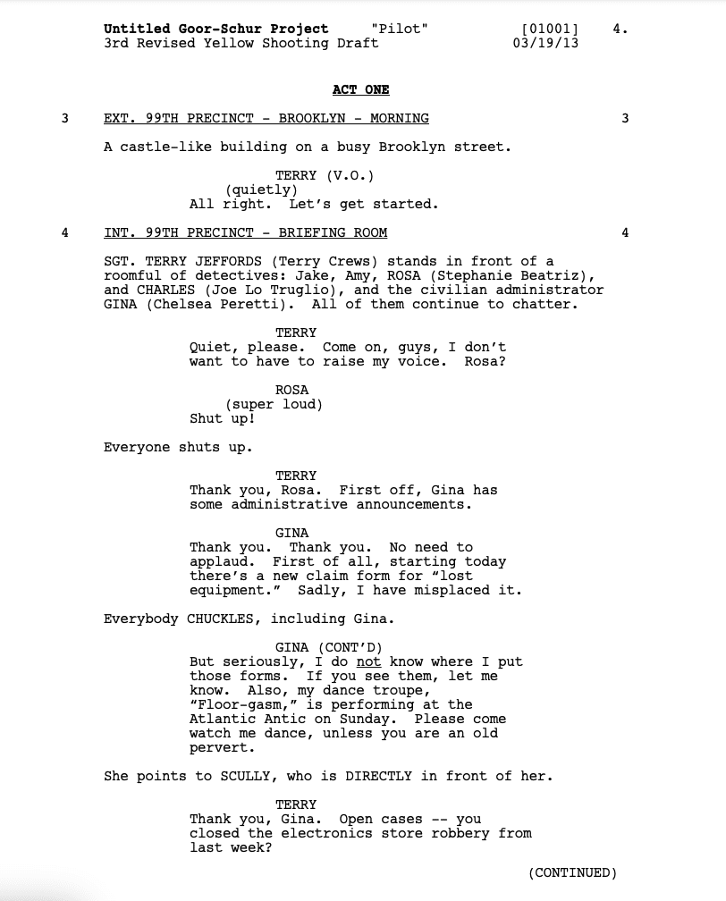 comedy script example